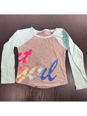 Place Gray and Blue Long Sleeve Tee with Playful Design